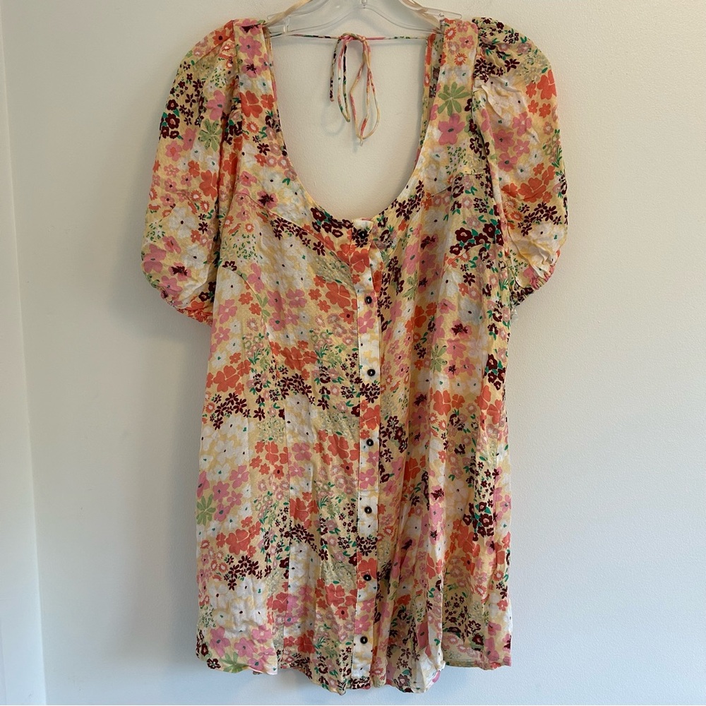 (SOLD) FREE PEOPLE NWT Callie Floral Sheer Tunic Size Large - Picture 3 of 15